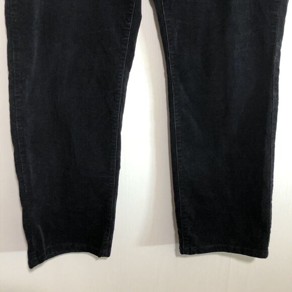CJ Banks Corduroy Pants Women's 16W Black Straight Leg Pinwhale - Picture 4 of 9